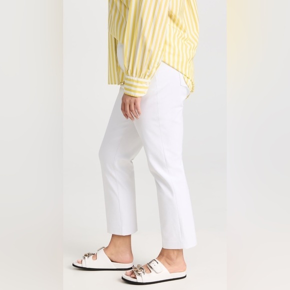 Spanx On-the-Go Ankle Slim Straight Pants in Classic White L Petite - Picture 9 of 13